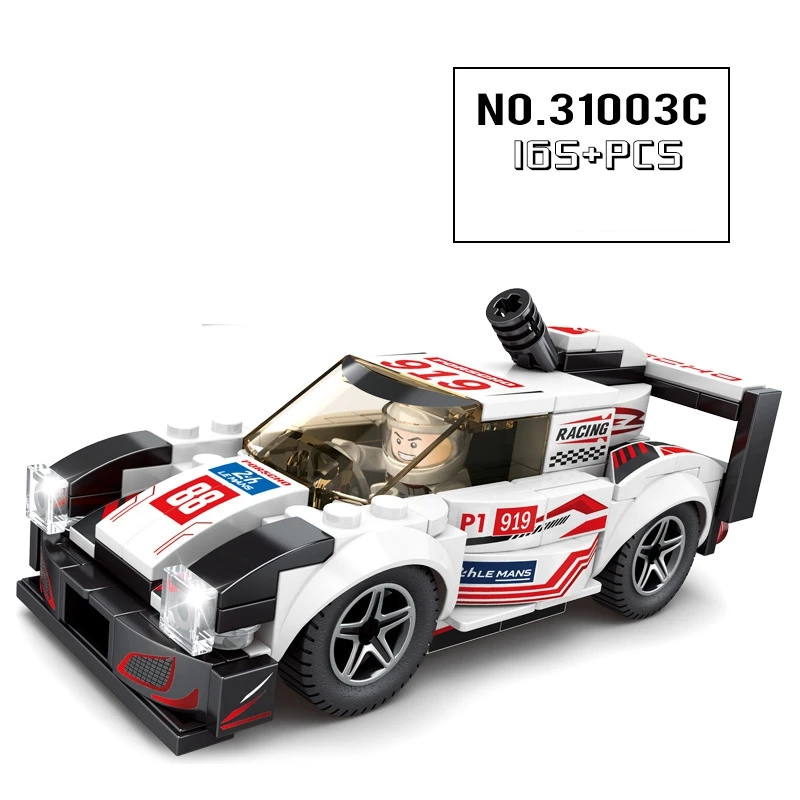 Lepinblocks technic собранный скоростной автомобиль 4 в 1 маленькие частицы обучающая