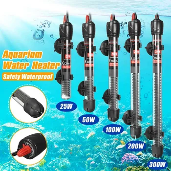 

300w/200w/100w/50w/25w Aquarium Heater Fish Tank Submersible Heating Rod Constant Temperature Heater US Plug with Adapter