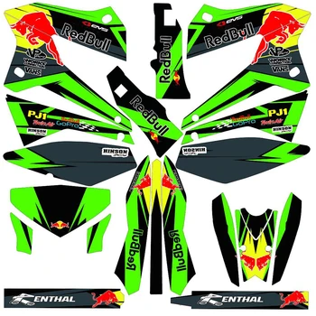 

New Full Graphics Decals Stickers Custom Number Name 3M Matte Stickers Waterproof For Kawasaki D-TRACKER 2008-2018