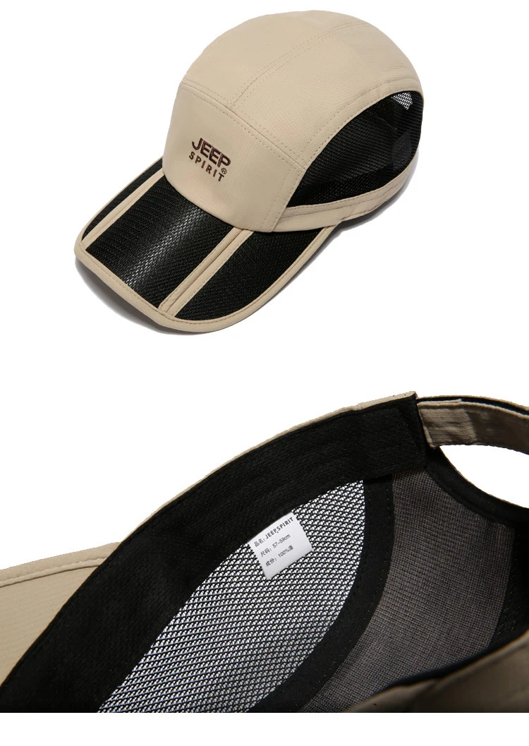 Brand JEEP SPIRIT Baseball Cap Men Adjustable Cap Mesh Breathable Hats Outdoor Hip Hop Cap Men Dad Hat Casual Fashion Hat