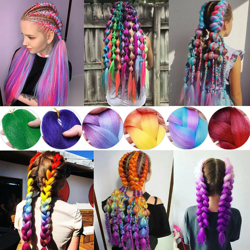 24 Inch Jumbo Braiding Hair Extensions For Box Twist Braid Accessorie Pre Stretched Afro Fake Hair Wholesale Jumbo Crochet Braid