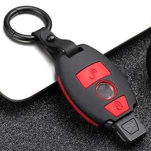 black 1 комплект из углеродного волокна ABS Автомобильный Дистанционный корпус умного ключа Крышка для Mercedes Benz CLS CLA GL R SLK AMG A B C S P Автомобильный ключ чехол для ключа сумка - Название цвета: black
