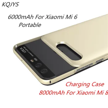 

KQJYS 6000mAh Portable Battery Charger Cases For Xiaomi Mi 6 Battery Case 8000mAh Power Bank Charging Power Case For Xiaomi Mi 8