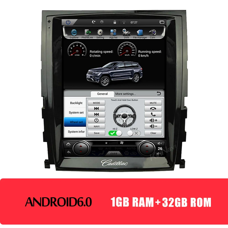 Android Car Radio KiriNavi 10,4 ''Telsa стиль вертикальный экран 1 Din Android 8,1 Автомагнитола gps навигация для Cadillac escalade sls dvd-плеер автомобиля - Цвет: Android Car Radio
