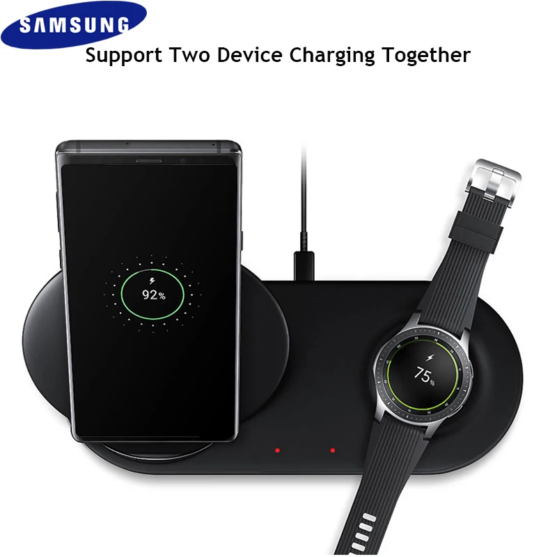 Samsung Note 9 Wireless Charger 2 IN 1 QI Dual Fast Charge Type C Stand Pad For Samsung S8 S9 S10 Plus Note 10+ Watch Gear S2 S3