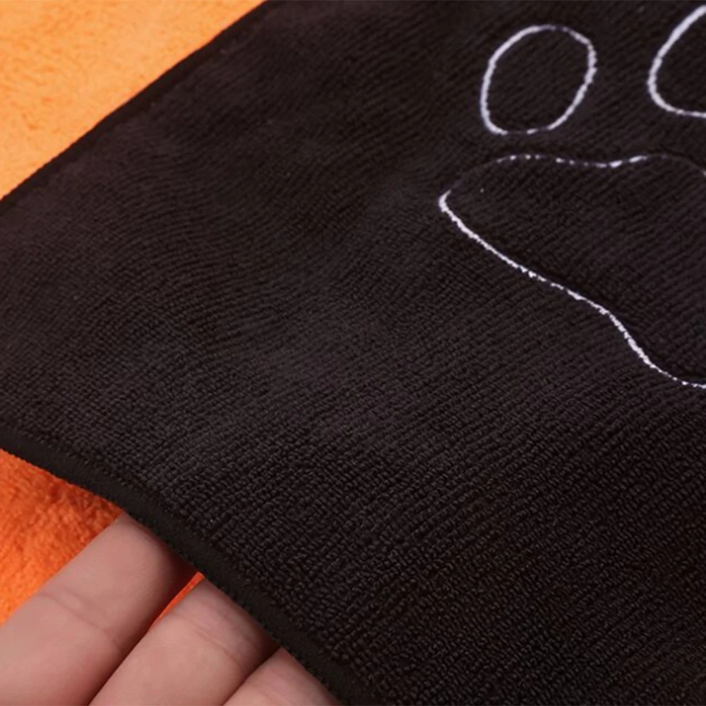 Сушильное полотенце для домашних животных, ультраабсорбирующее банное полотенце для собак, полотенце из микрофибры с принтом лап, карманное банное полотенце для ухода, 50x100 см