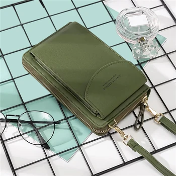 

2020 Luxury Women Crossbody Bags Solid Leather Shoulder Strap For Storage Phone Card Holders Purse High Quality Mini Bags