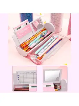 

Multifunctional Pencil Box Case Large Capacity Quicksand Cylindrical Pen Holder