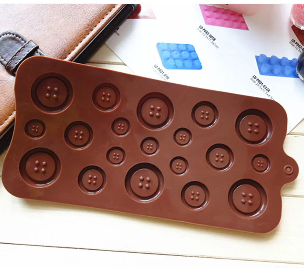 LHX Форма Кнопки DIY шоколадная силиконовая форма для льда печенье резка для печенья Форма для тортов украшения для выпечки инструменты HP1163c1