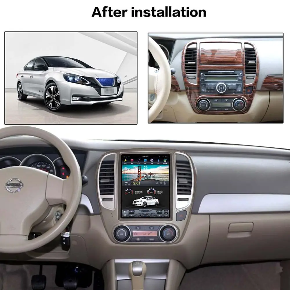 Android 9,0 Tesla стиль 10,4 ''вертикальный экран Автомобильный gps навигатор для Nissan Sylphy 2005-2012 головное устройство мультимедиа радио плеер