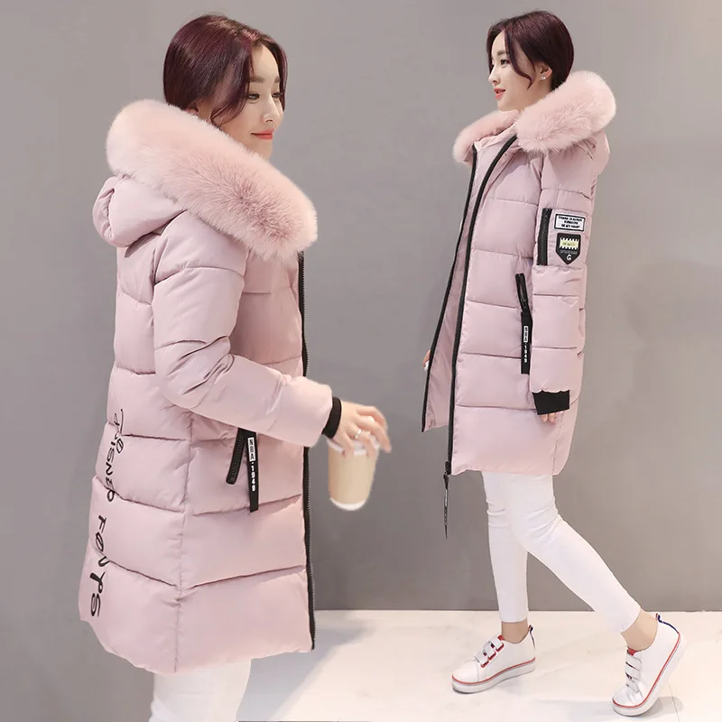 

Cotton-padded Clothes Women's 2019 Medium-length New Style Korean-style Cotton Coat Winter-down Feather Modern And Trendy/women