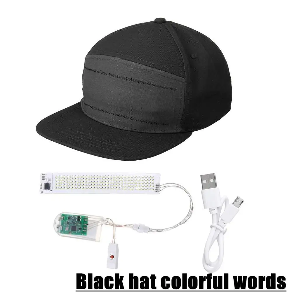 Black Color Светодиодный светящийся светильник со шляпой, кепка, вечерние, спортивные, фонарик для путешествий, бейсбол, гольф, хип-хоп, светящееся шоу, Декор, шляпа - Цвет: Black Color