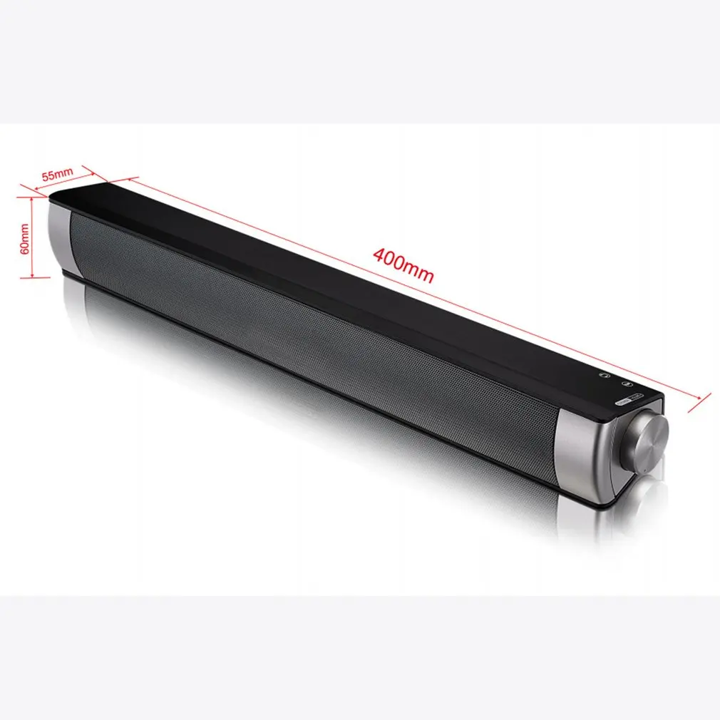 USB Chargeable Bluetooth Soundbar Subwoofer Stereo Speaker for Computer Desktop Laptop PC High Sound Performance