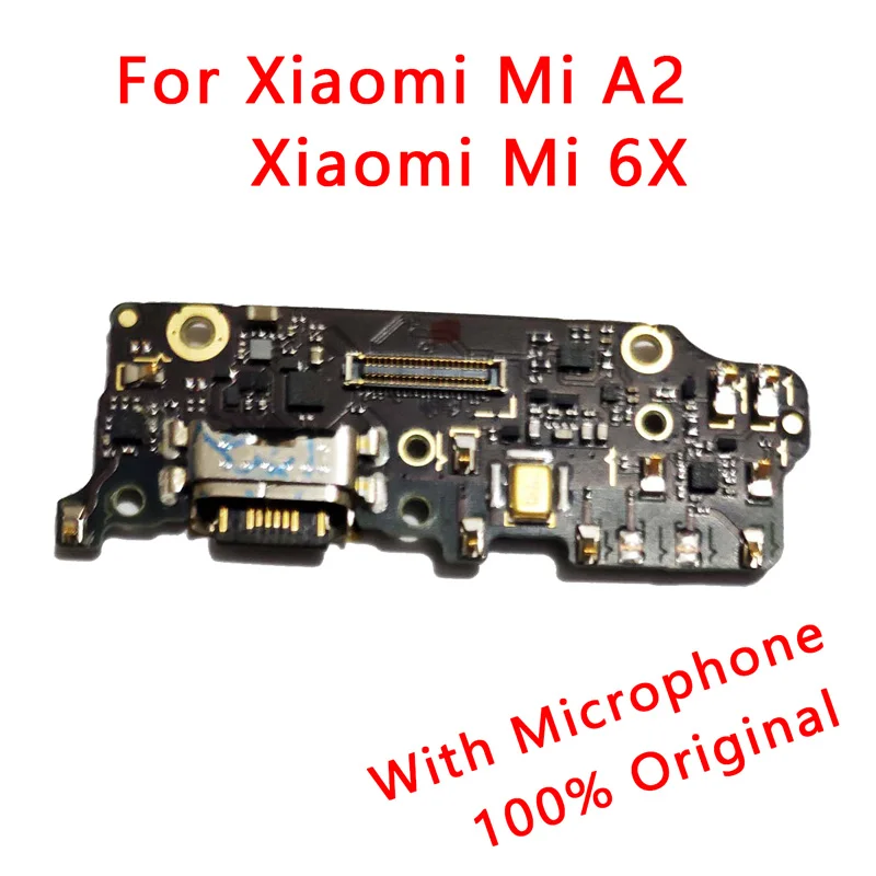 Оригинальные запасные части для Xiaomi mi A2 USB плата зарядный порт для mi 6X PCB зарядное устройство доска Dork разъем гибкий кабель