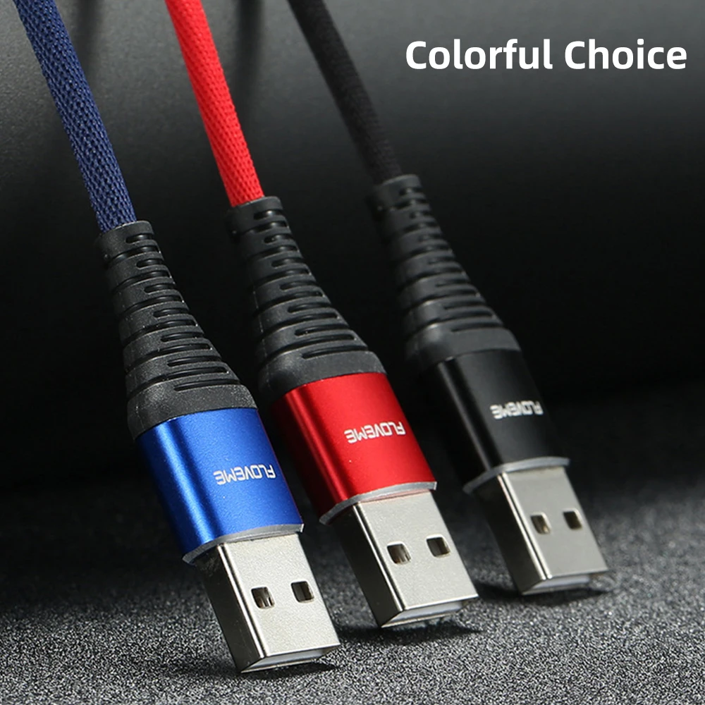 FDBRO FLOVEME Micro USB кабель 1 м высокопрочный нейлоновый кабель для быстрой зарядки и синхронизации данных кабель для телефона type-C Android USB