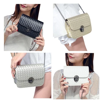 

Chain Handbags Tide Small Square Package Fashion Woman Shoulder Bag Han Edition Messenger Bag White