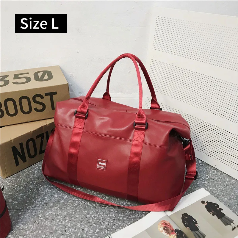 Женская кожаная сумка большой емкости, Мужская Ручная сумка для багажа, сумки для путешествий, винтажная портативная мужская сумка, XA803WB - Color: Red L