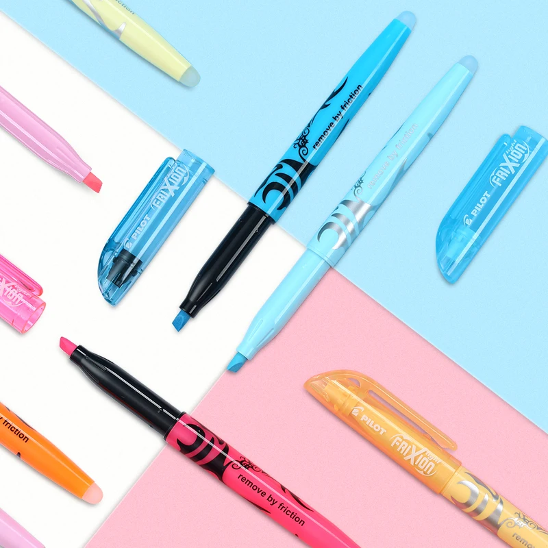 Pilot SW-FL Frixion Erasable Highlighters Soft Light Pastel Color Normal Colour Highlighter School Study 18 Colors Available