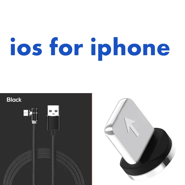 Красный Магнитный Micro Usb кабель для зарядки 90 градусов угол Usb Type C кабель для быстрой зарядки для IPhone X Xr 8 7 6s Plus samsung - Цвет: Красный