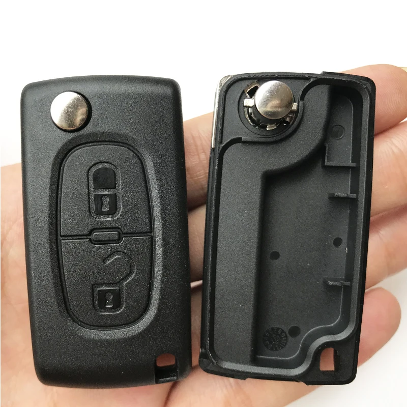 2 кнопки 433 Мгц дистанционный ключ для PEUGEOT 407 307 807 207 308 чип Partner ID46 автомобильный