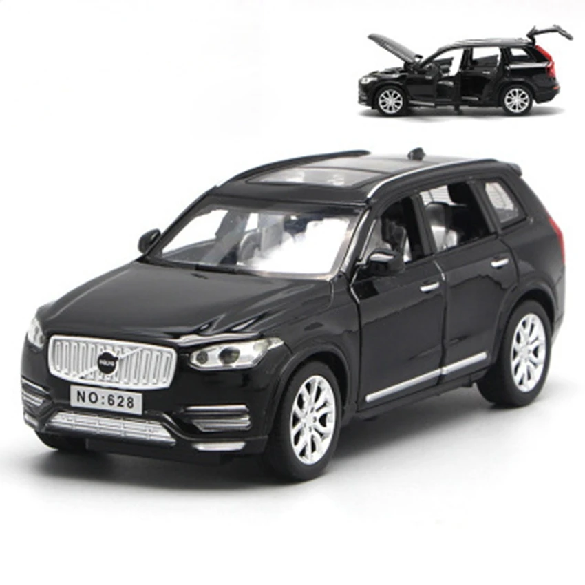 1:32 Volvo XC90, модель автомобиля из сплава, светильник, музыка, спина до 6, открытая дверь, имитационный дисплей, модель автомобиля, детские игрушки, подарок на день рождения