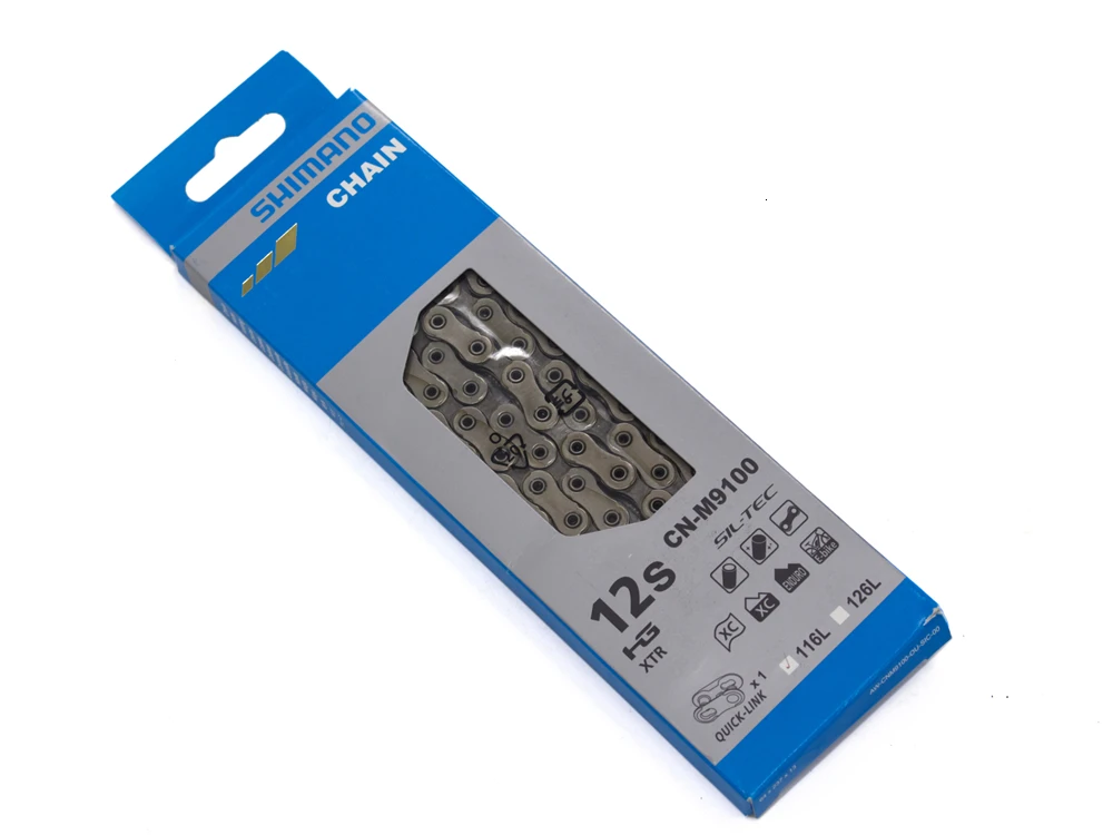 Shimano Xtr Cn M9100 Sil-tec 1x12 2x12 скоростная цепь с быстрой связью 1 пар 116 звеньев