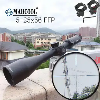

Marcool 5-25x56 FFP IG Riflescope Adjustable Red Dot Hunting Light Tactical Scope Reticle Optical Rifle Scope First Focus Plane