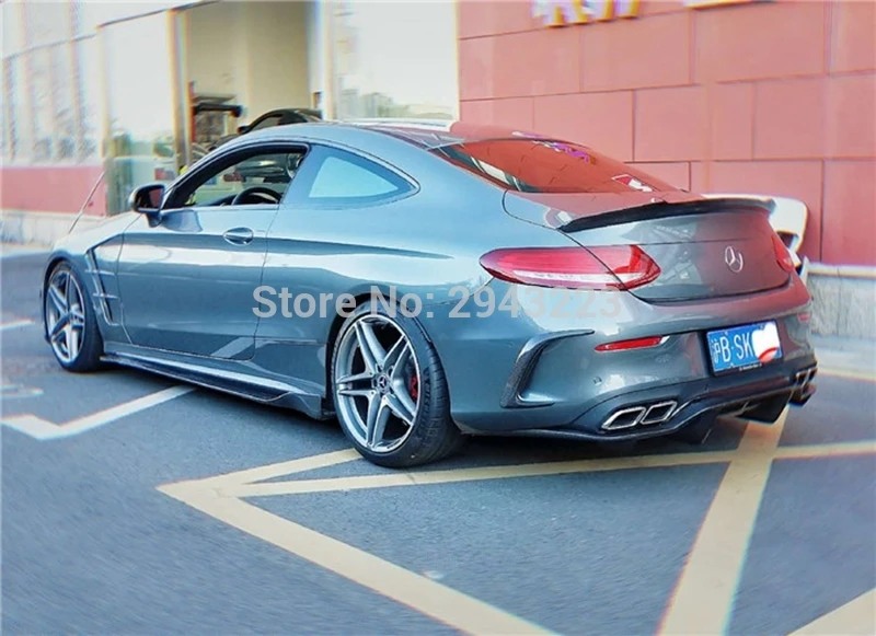 Для Mercedes Benz W205 Coupe- C63 AMG C200 C250 C180 C300 C350 FD Стиль углеродного волокна задний багажник загрузки спойлер крыла