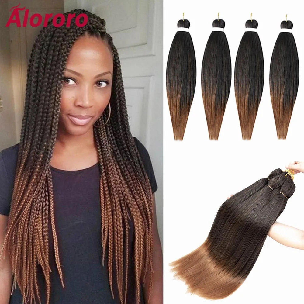 Hair-Extensions Hair Braid Hot-Water-Set Professional Alororo-Afro Pre-Stretched Ombre