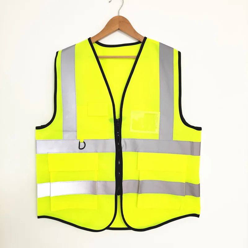 50 Pieces High Visibility Reflective Vest Jacket Fabric Construction Security At Night For Worker