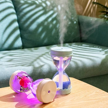 

Hourglass Colorful Light Humidifier USB Car Humidifier Creative Gift Humidifier Timers Hourglass Oil Diffuser Mini Humidifier