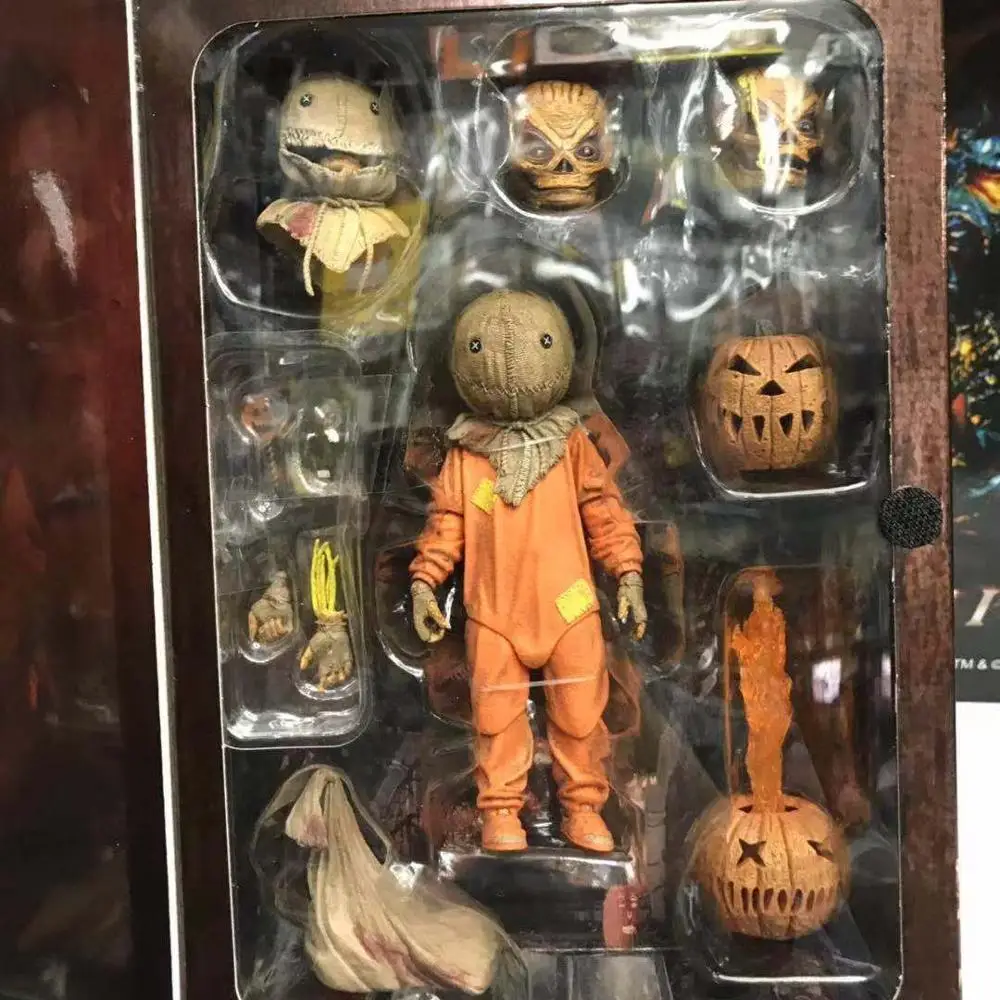 NECA Trick R Treat Sam, одежда с сумкой, леденец, фигурка на Хэллоуин, 2007, Классические игрушки из фильмов, Рождественская кукла, подарок