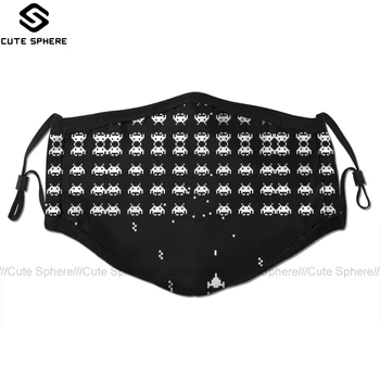 

Space Invaders Mouth Face Mask Space Invaders Facial Mask Cool Kawai with 2 Filters for Adult