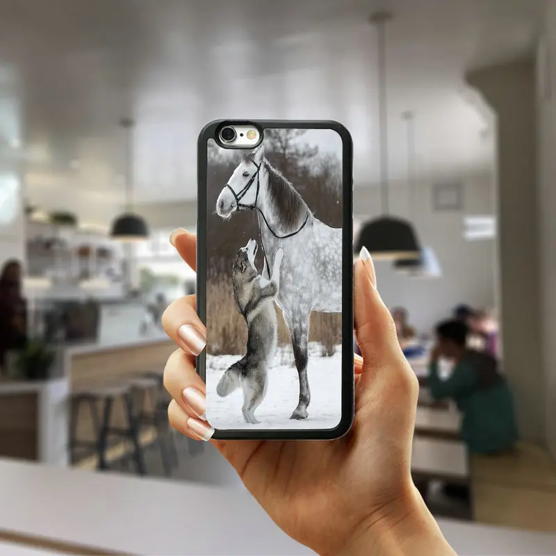 Чехлы для мобильных телефонов Жесткий Чехол для iPhone 8 7 6 6S Plus X XR XS Max 5s 5 SE 4 4s чехол силуэт лошади на горном диапазоне - Цвет: Picture 6