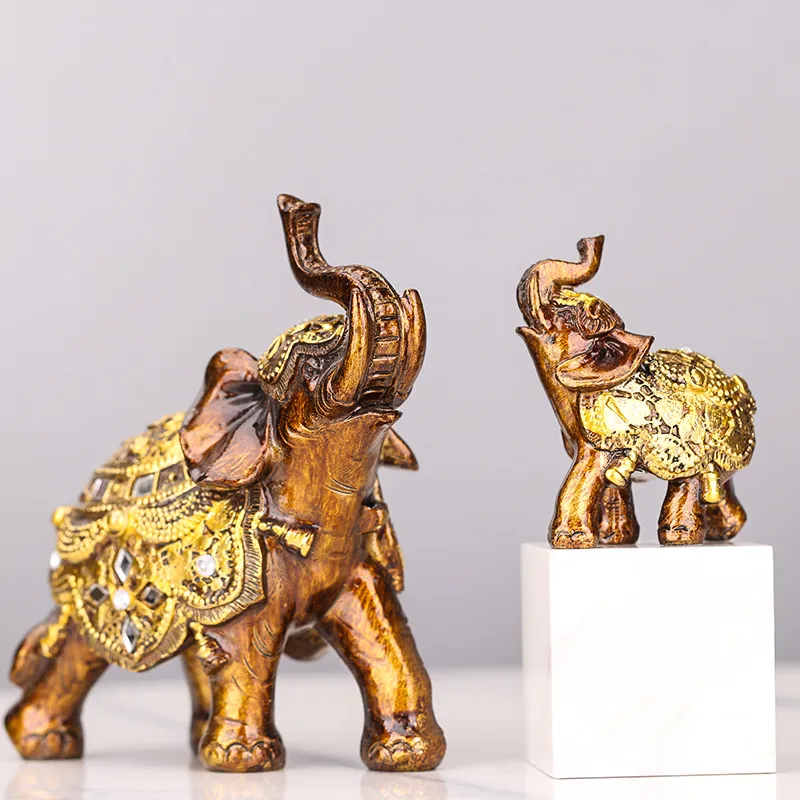 Lucky-Feng-Shui-Wood-Grain-Elephant-Statue-Sculpture-Wealth-Figurine-Gift-Carved-Natural-Stone-Home-Desktop