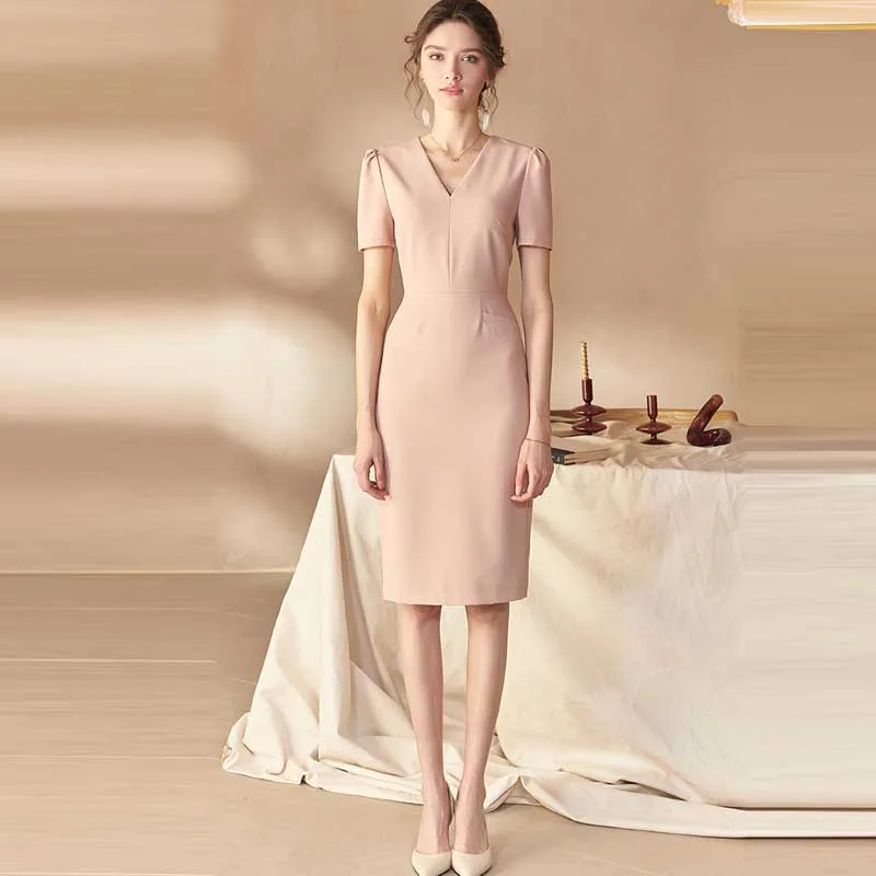 One-Piece Sundress For Female 2020 New Summer Fashion Elegant Career Office Slim Dress Women Party Holiday Dresses Vestidos