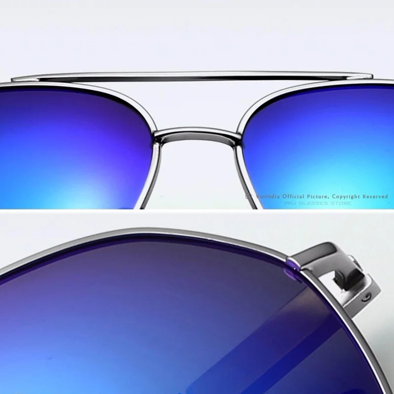 Солнцезащитные очки унисекс VEITHDIA, модные брендовые очки с поляризационными цветными стеклами с зеркальным покрытием, для мужчин и женщин, модель 2732