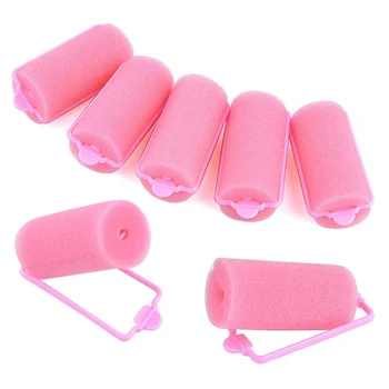 

12Pcs/pack Buckle Soft Sponge Foam Hair Curler Roller Easy Curling Styling Salon Barber Hairdressing Hairstyling Twist Tools Kit