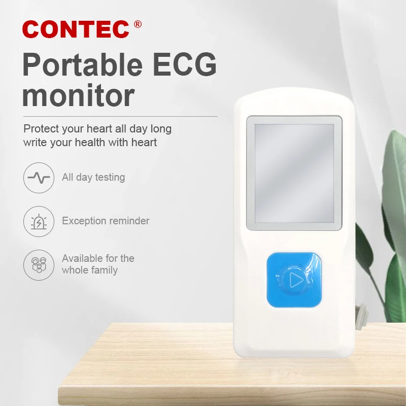 Genuine CONTEC Handheld Portable ECG EKG Machine Heart Beat Monitor LCD USB Bluetooth PM10 with Software App for Ios Android