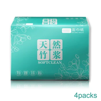 

4 Packs Multi-Fold Paper Towel 4-Ply Absorbent Bamboo Pulp Toilet Paper Facial Tissue New HG99
