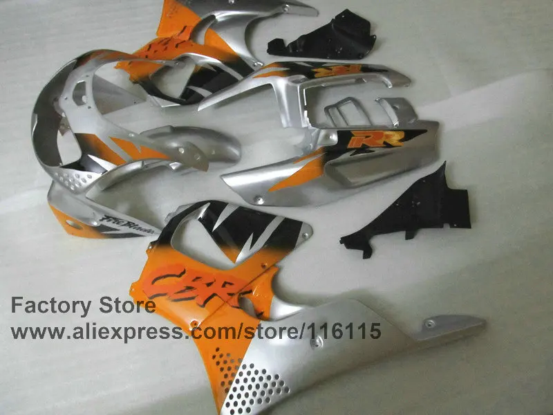 Пластиковый комплект обтекателей для HONDA CBR900RR 893 96 97 CBR 893RR 1996 1997 Оранжевый Серебряный заменить CBR 893 Обтекатели 7 подарки