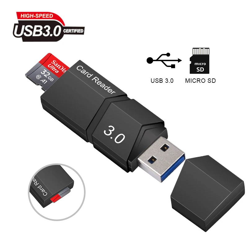 OnlyUSB3.0CardReader SanDisk Ультра карта памяти 400 Гб 256 ГБ 200 ГБ 128 Гб 64 Гб micro sd карта 32 ГБ 16 ГБ tf карта microsd usb 3,0 флеш-карты Подарочный адаптер - Емкость: OnlyUSB3.0CardReader
