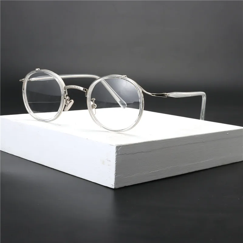 Tr90, прозрачные металлические круглые очки, оправа, леопардовая оправа для глаз, очки для близорукости, Женские оправы для очков, прозрачные линзы FML