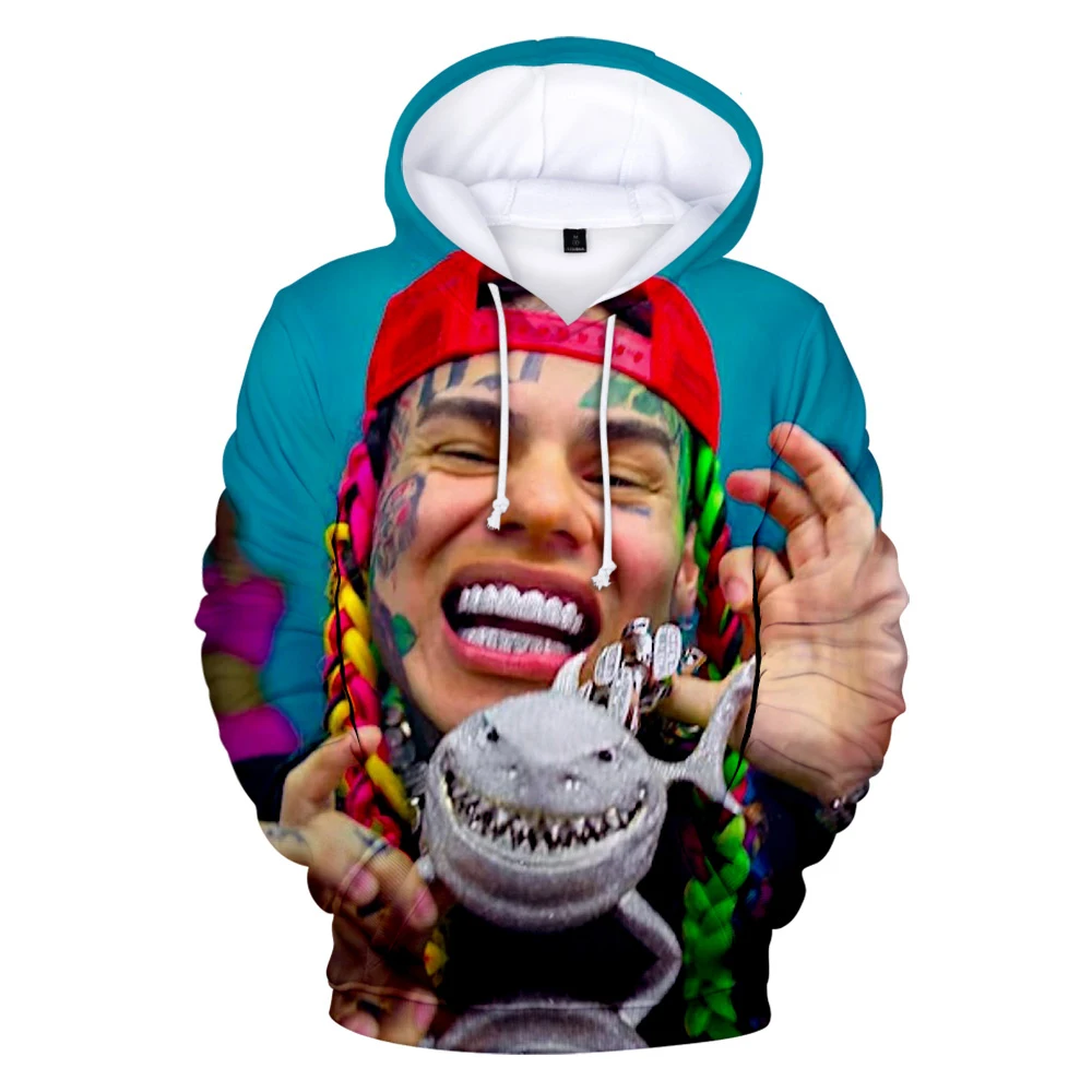 Толстовка Tekashi 69 6ix9ine с 3D принтом забавная в стиле K-POP хип-хоп популярные