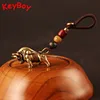 Vintage Copper Wall Street Bull Lucky Rope Keychain Pendant Brass 12 Zodiac Animals Dragon Snake Car Key Chain Bag Hanging Gifts ► Photo 1/6