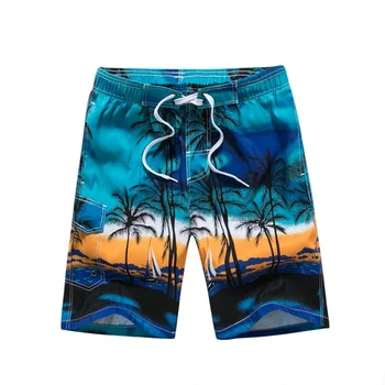 

Summer Plus Size 6xl Quick-drying Shorts Men's Coconut Print Casual Hawaii Surfing Shorts