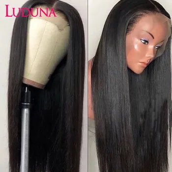 

Luduna 360 Lace Frontal Wigs Straight Human Hair Wigs Pre Plucked with Baby Hair Remy Lace Wigs 150% Density For Black Woman