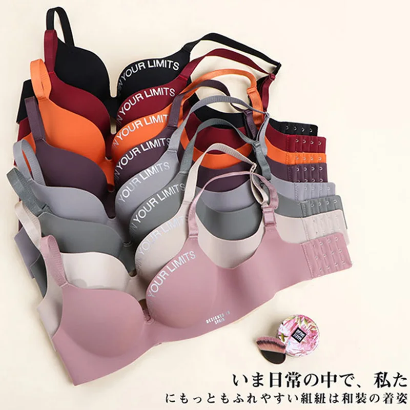 

Seamless Letter Bra Set For Women Push Up Underwear Lingerie Set Sexy Bra And Panties Set New Brand Women's Intimates