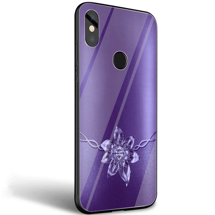 Мобильный телефон Стекло чехол для Xiaomi mi 8 9 Lite A1 A2 Red mi Примечание 5 6 7 Pro 6A 4X F1 чехол с украшением в виде кристаллов Стразы, с принтом в виде цветов - Цвет: G4