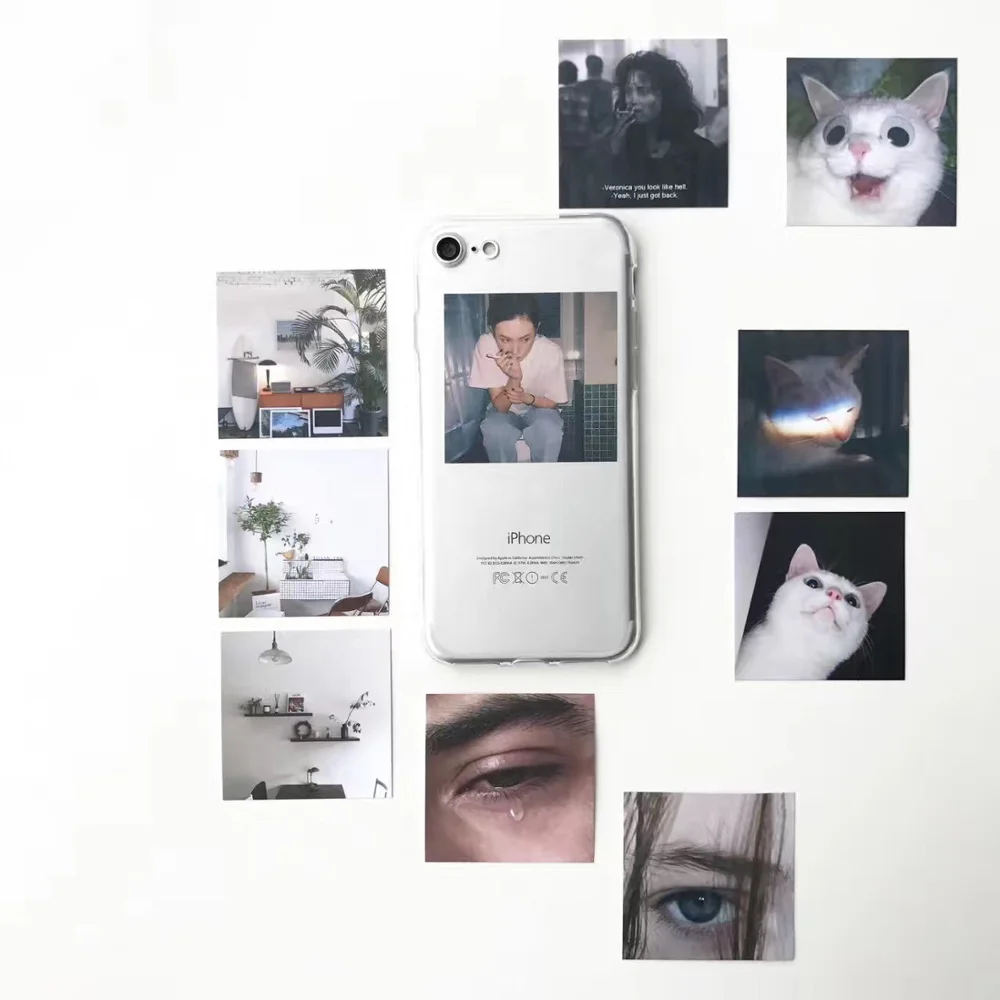 New DIY Card Transparent Soft Phone Case for iPhone 11 Pro X XR XS Max Cases Simple Back Cover 7 8 6 6s Plus Shell | Мобильные